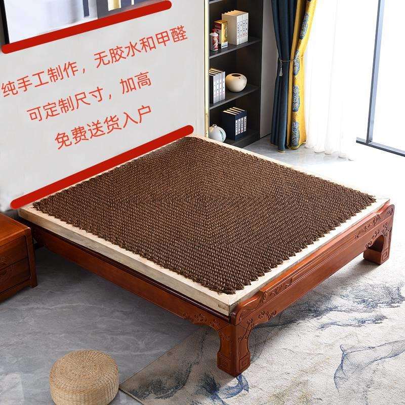 老式山棕棕绷床垫纯天然棕绳床垫全手工棕榈椰棕硬床垫绷子床