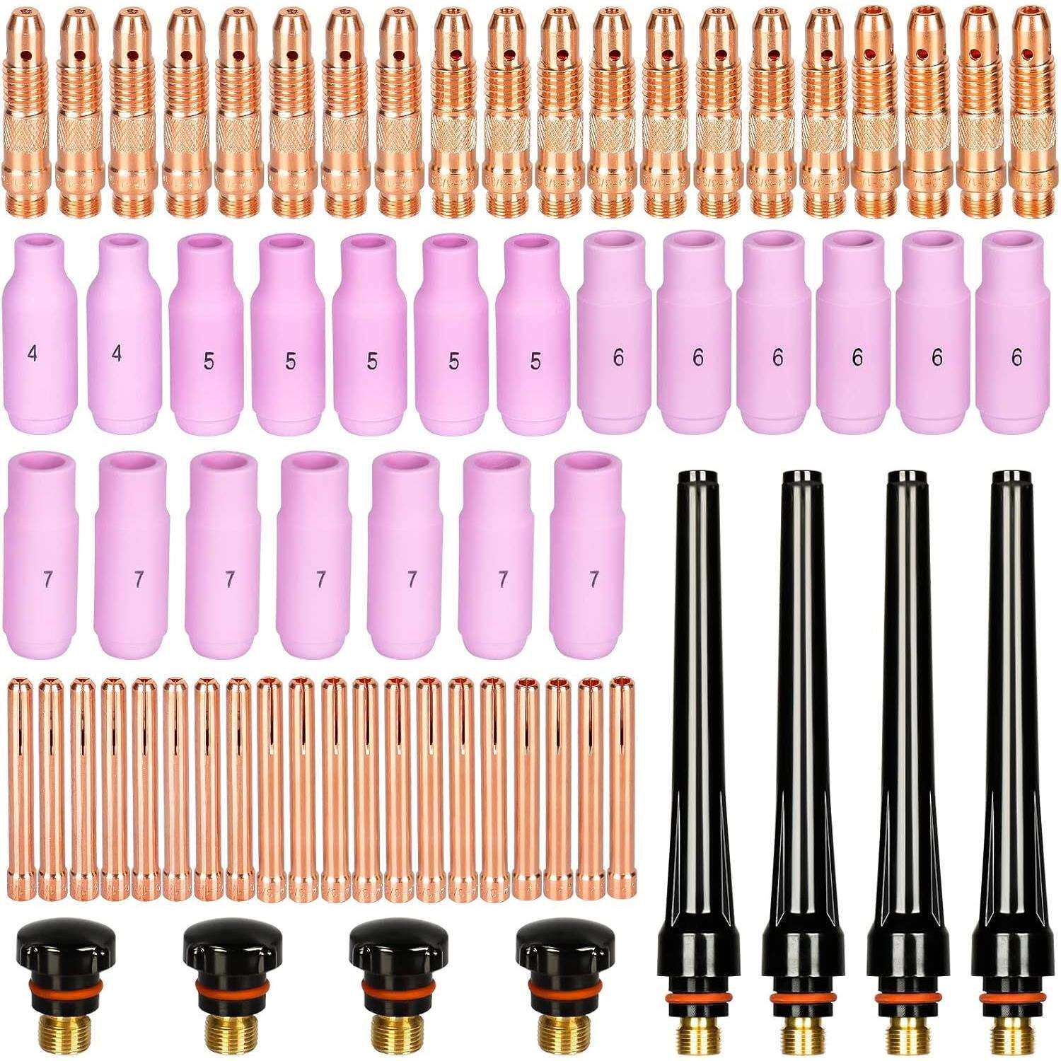 68件手电筒耗材配件套件适用于TIG焊炬PTADBSRWP171826