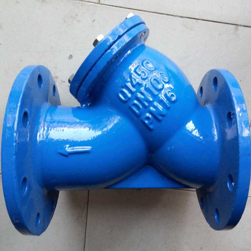 GL41H-16Q球墨铸铁法兰Y型过滤器QT450 Y型过滤器管道过滤阀