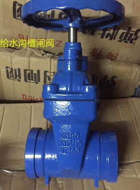 Z85X-16蓝色给水沟槽闸阀 卡箍式弹性软密封闸阀 给水沟槽闸阀