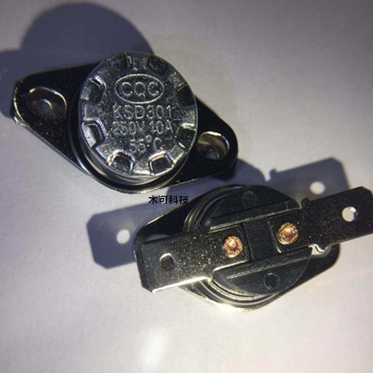 KSD301温控开关 250V10A 突跳式热保护器 55°C 250V10A 常闭