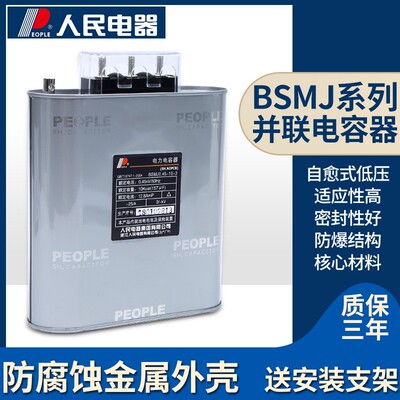 人民电器 自愈式低压并联电力电容器BSMJ0.4(0.45)-6/3 正品