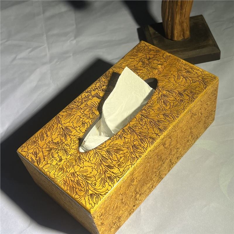 小叶桢楠金丝楠木中式客厅实木纸巾盒木质餐巾纸纸盒创意家用简约