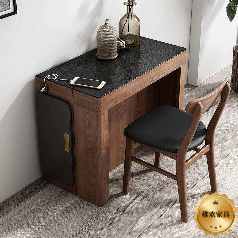 折叠餐桌椅组合一体小户型实木可伸缩省空间饭桌家用外贸工厂商贸