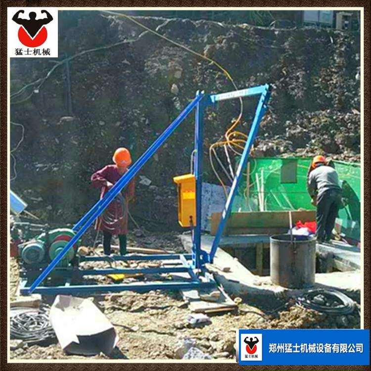 人工挖桩吊机哈儿吊机桩机配件滑轮25米卷扬机建筑机械提升架