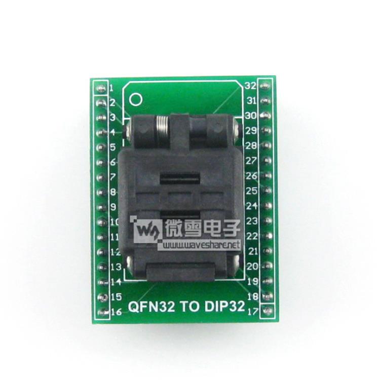 QFN32转DIP32编程座IC测试座32QN50S15050带板引脚间距0.5mm