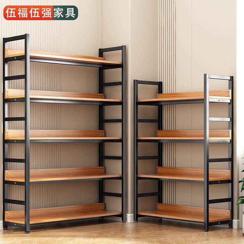 多层带挡板置物架60/80/100/120cm高承重厨房阳台客厅门后收纳架