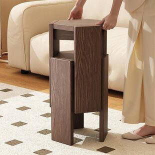 全实木凳子家用可叠放茶几组合六角凳来客结实耐用餐桌叠叠乐凳子