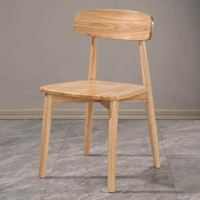 实木椅子奶油风餐椅家用白色简约网红北欧餐厅餐桌椅软包靠背凳子