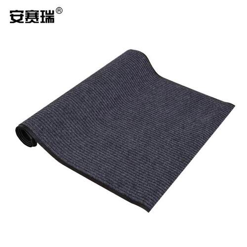 安赛瑞双条纹PVC复合地垫1.8×10m条纹凹槽防滑地毯绒面1370