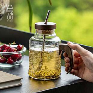 高硼硅玻璃小暖壶带盖家用办公室大容量养生闷茶泡茶壶水壶带吸管