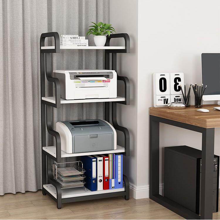 轻奢打印机桌子置物架落地移动办公室柜子电脑桌子置物柜放置架