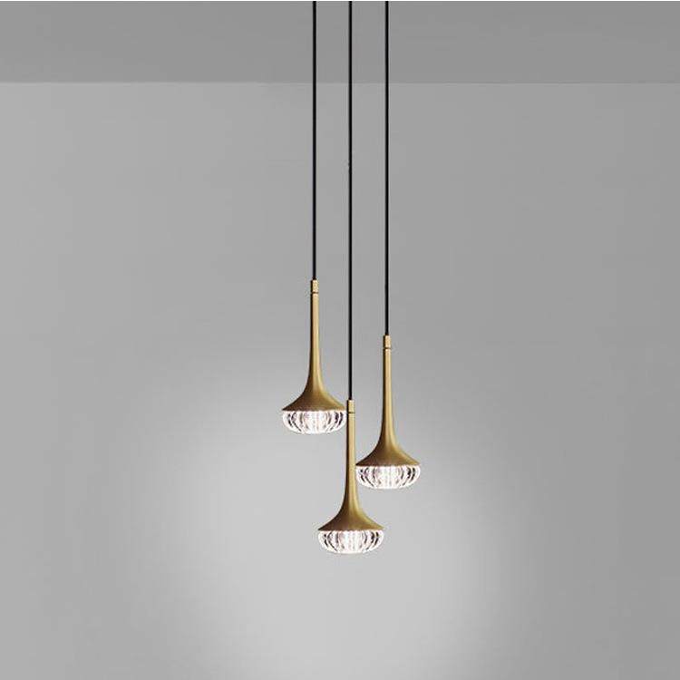现代简约卧室床头吊灯创意组合三头餐厅灯样板房吧台水晶艺术灯具