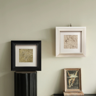 简约现代实木画框相框黑白艺术画作装饰框拼图框定制相框挂墙外框