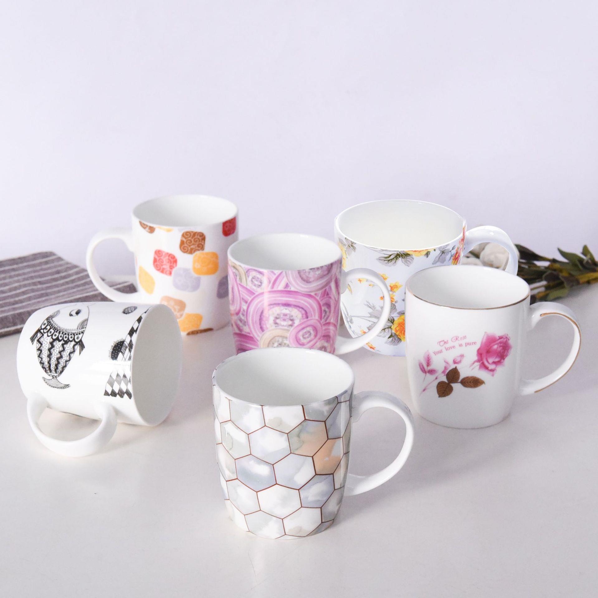 多种款式陶瓷广告礼品会议杯办公室咖啡奶茶下午茶水杯骨瓷马克杯
