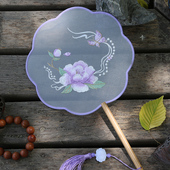 古风扇子女扇新中式 刺绣团扇中国风旗袍扇汉服扇子夏天儿童舞蹈扇