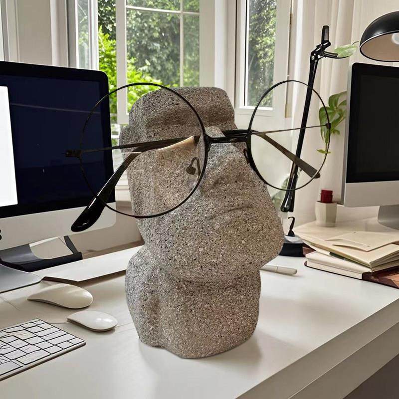 创意搞怪眼镜支架眼镜托抽象小众办公室摆件眼镜店搁架桌面装饰品