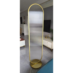 现代风高级感长虹玻璃隔断客餐厅移动屏风北欧轻奢装饰高级入户