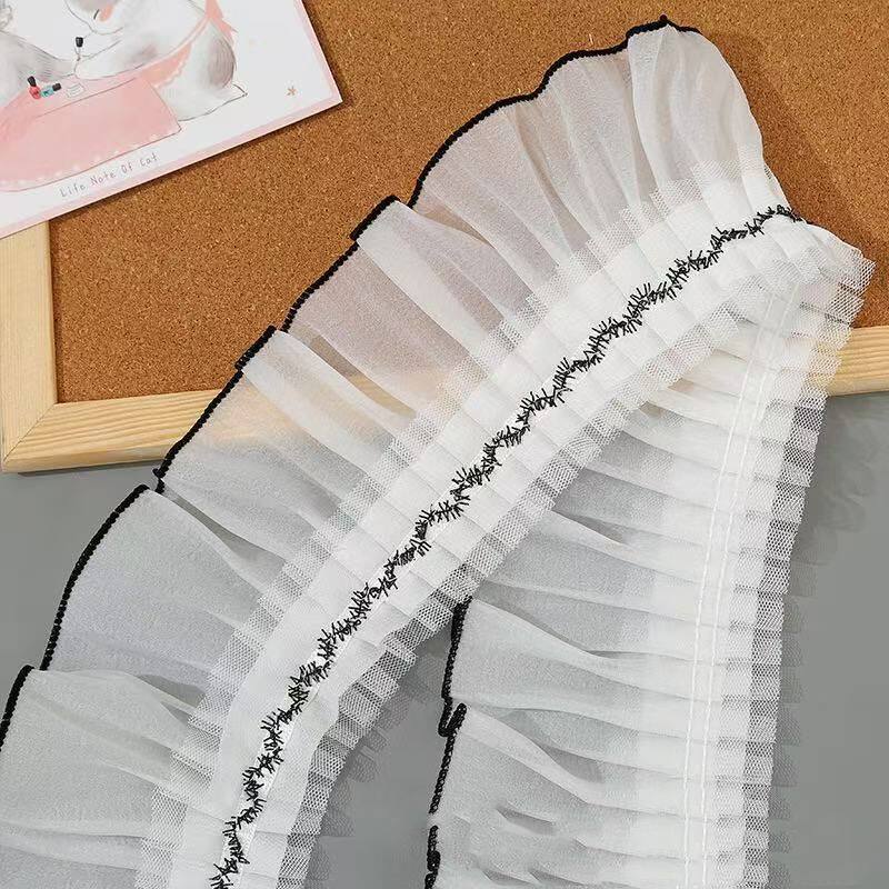 欧根纱褶皱网纱蕾丝花边diy百褶裙摆服装头饰辅料