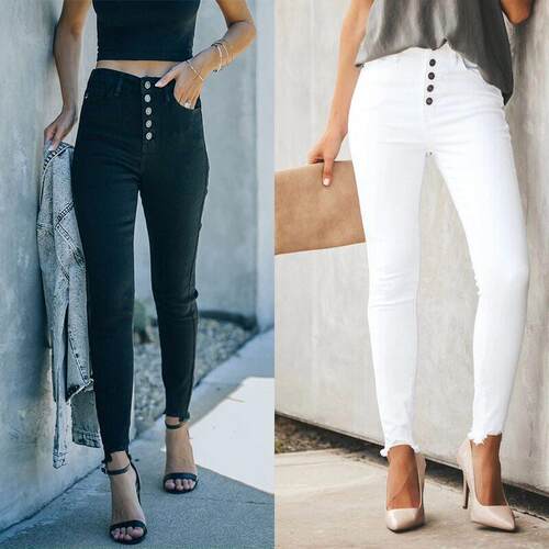 Button Up Buttercup Rise Fly Hem Destroy Straight Jeans