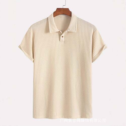Men Sleeve Polo Shirt Regular Casual Comfy Knitting Summer
