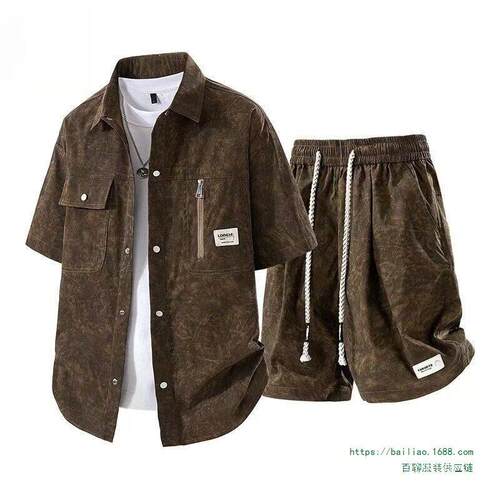 2026 Hot Style Detroit Short Sleeve Shirt + Shorts