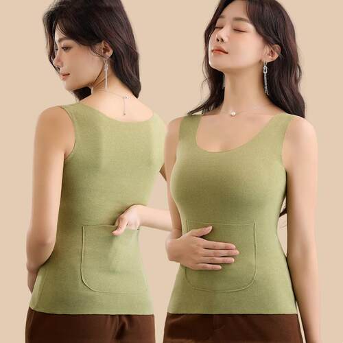 1 2 3 4 Thermal Tank Tops Women Fleece Lined Thermals
