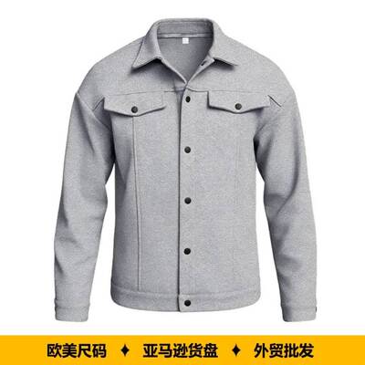 Men Fall Winter Casual Shirt Jacket Woven Button Front