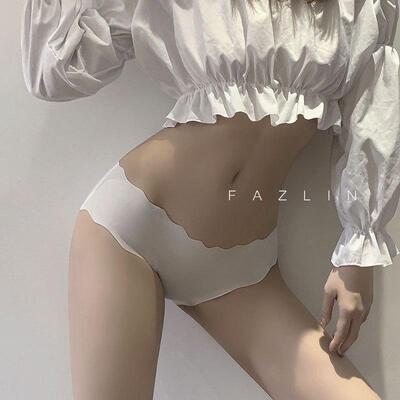 Women 6pcs Scallop Trim Panty Lady Comfort Seamless Knickers