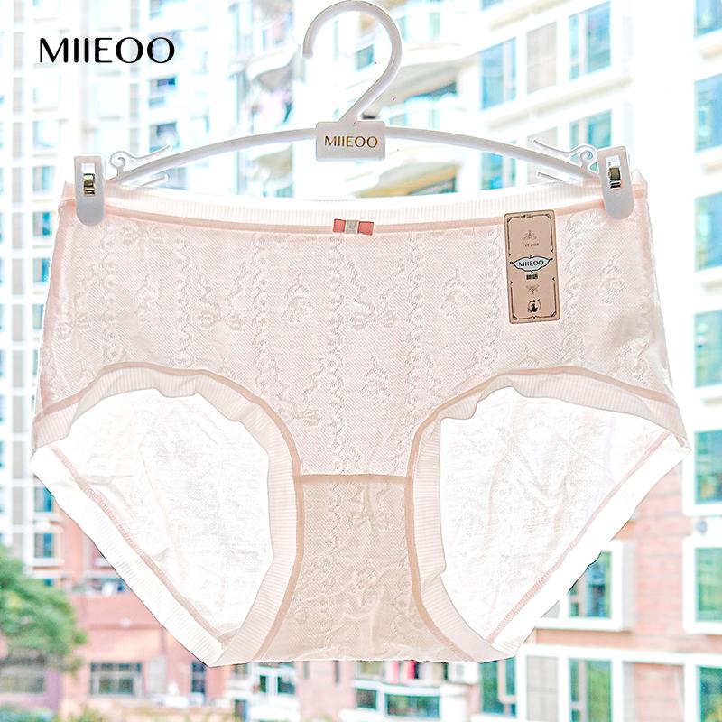 秘语女士内裤蔓藤之吻薄款抗菌中腰无痕莫代尔提花平角短裤62019