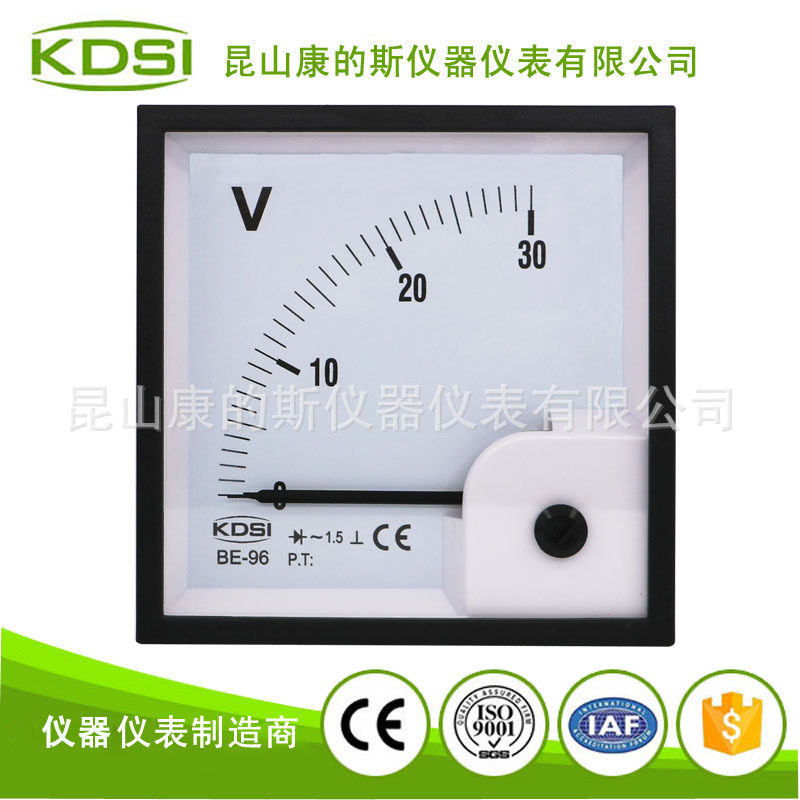 厂家供应仪器仪表 指针式电压表BE-96 AC30V整流式电压表