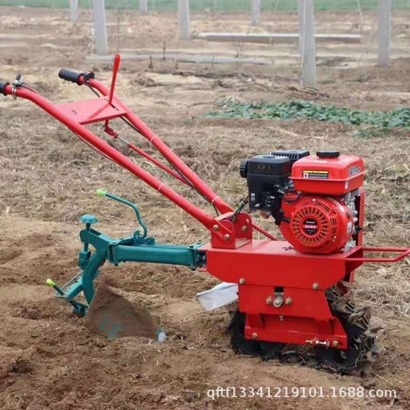 菜园坡地链轨式微耕机 小型翻土耕地机 农用汽油柴油犁地旋耕机