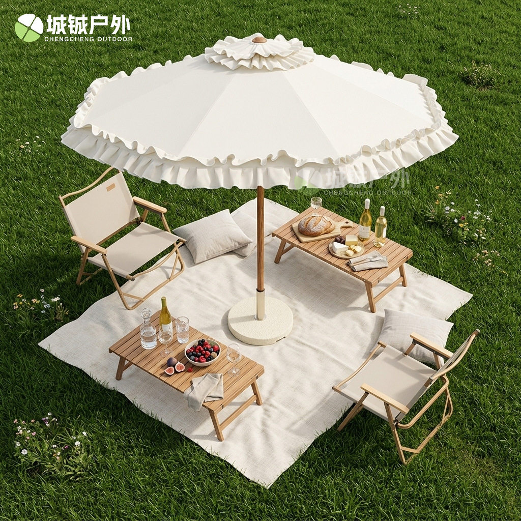 2025新款网红花边遮阳伞铝合金多色太阳伞防晒防雨厂家直销中柱伞