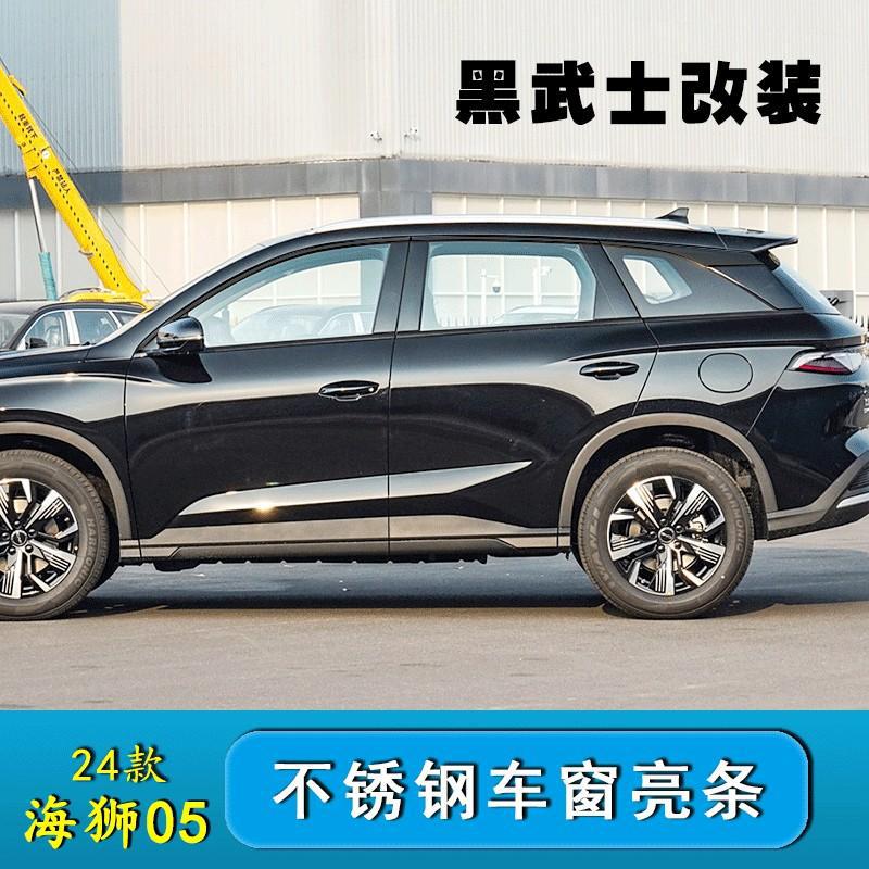 适用海狮05车窗饰条不锈钢车窗亮条黑化改装车身门边条装饰