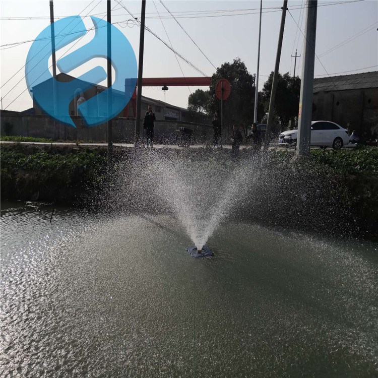 太阳能河道曝气七彩灯光喷泉