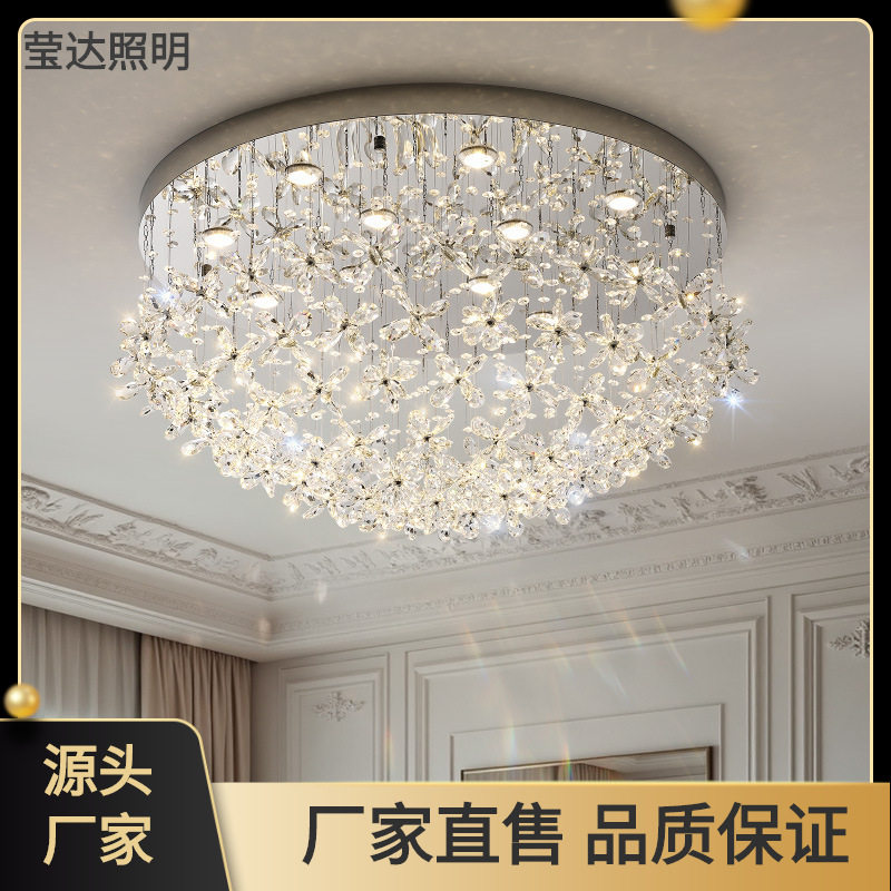 法式吸顶灯高级感客厅灯大厅主灯水晶餐吊灯设计师复式别墅楼梯灯
