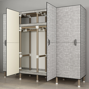 7K磁吸开门式 简易衣柜钢管加粗加厚布衣柜租房家用卧室收纳衣橱组