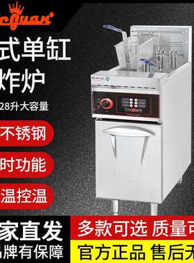 DF-26A立式单缸电炸炉DF-26-2A双缸带计时不锈钢恒温控温炸锅