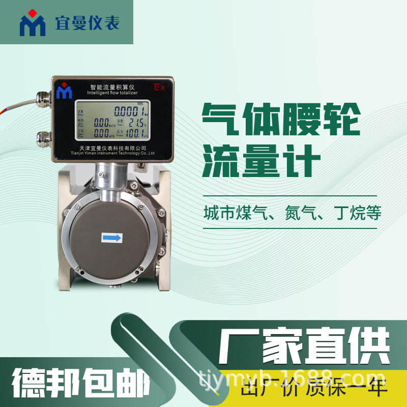 气体罗茨流量计包邮温压补偿双供电注油型气体罗茨流量计智能厂家