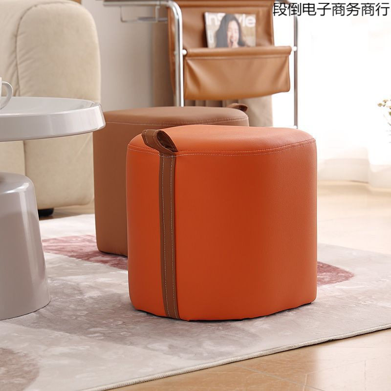 现代简约实木皮墩家用小凳