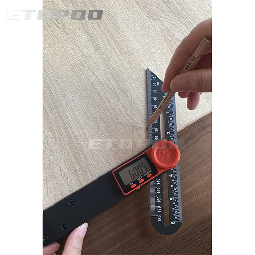 ETOPOO多功能数显T型活动角度尺水平尺直尺木工角尺数显卡尺