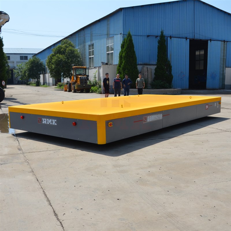 自装万向轮过跨地轨车10吨移动载重平台车电动搬运胶轮重载小车