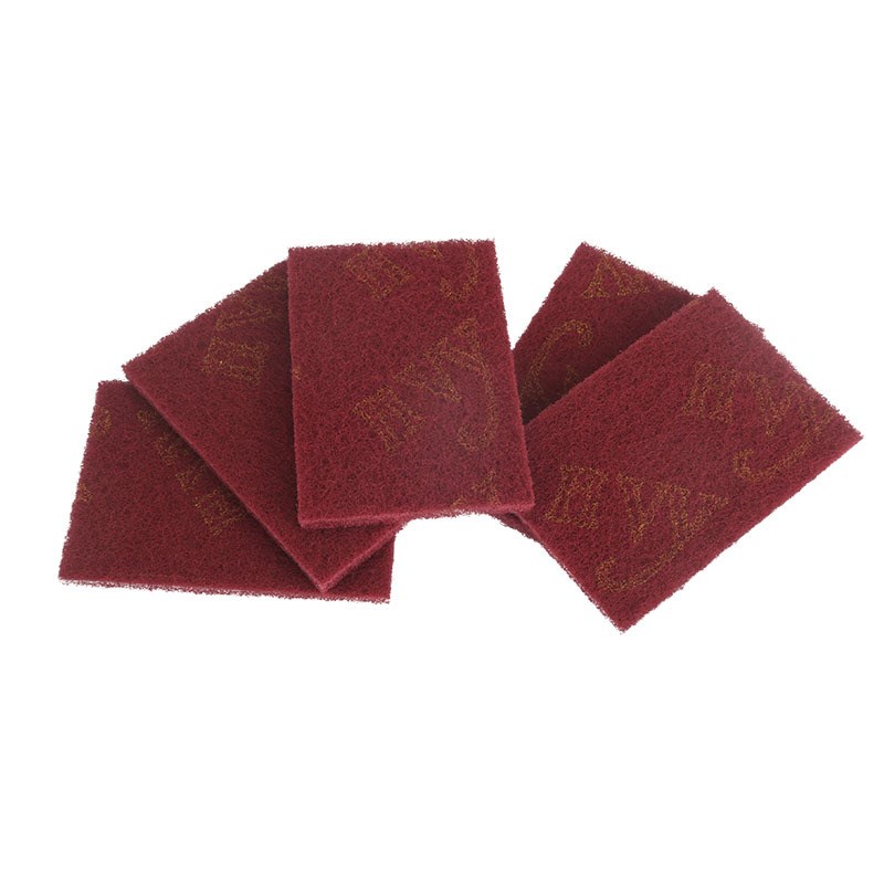 红色百洁布工业打磨不锈钢拉丝清洁布擦锅加厚抛光布去毛刺菜瓜布