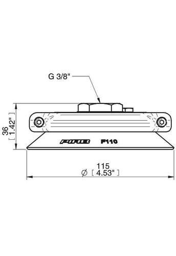 F110P派亚博G3/8内螺纹Piab真空吸盘全新原装进口开增值票0106353
