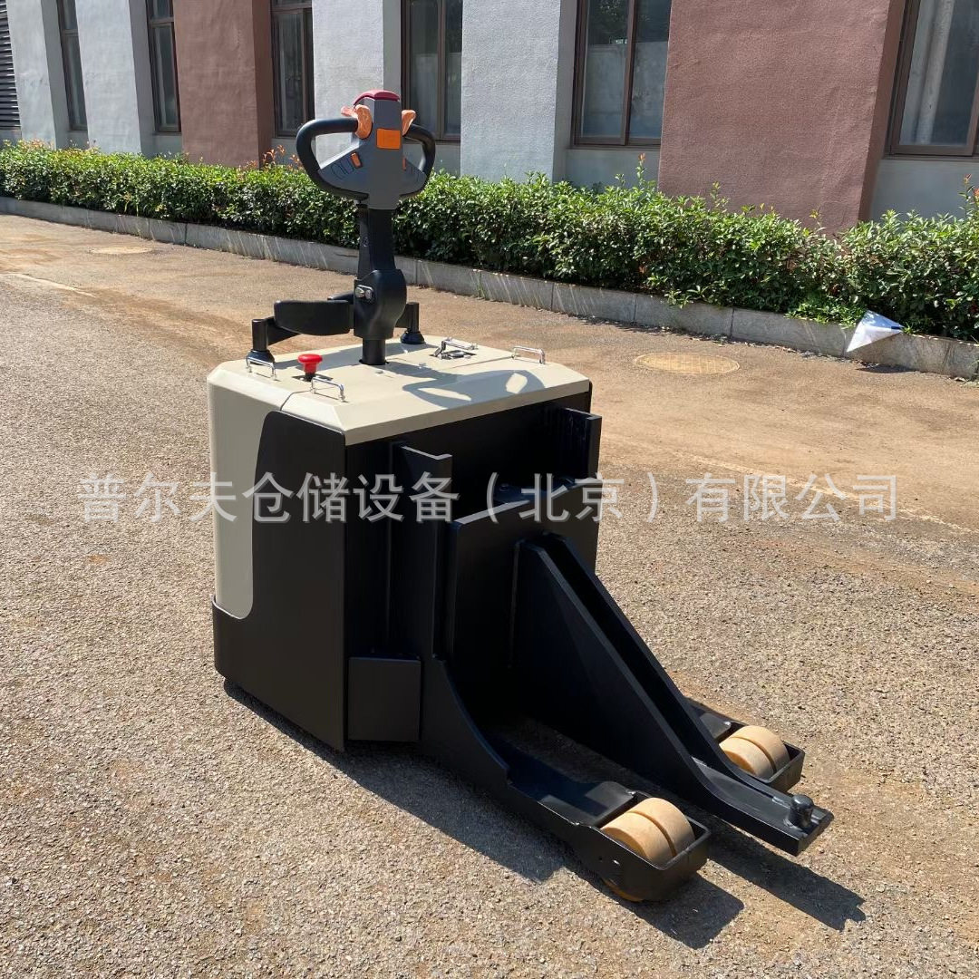 4T电动牵引车纺织印染行业 A字架布车牵引搬运车拖车头挂车