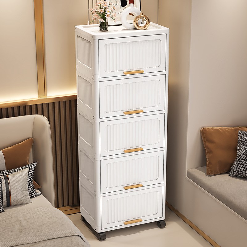 40-50宽翻盖抽屉式卫生间厨房玩具零食杂物可移动储物柜多层收纳