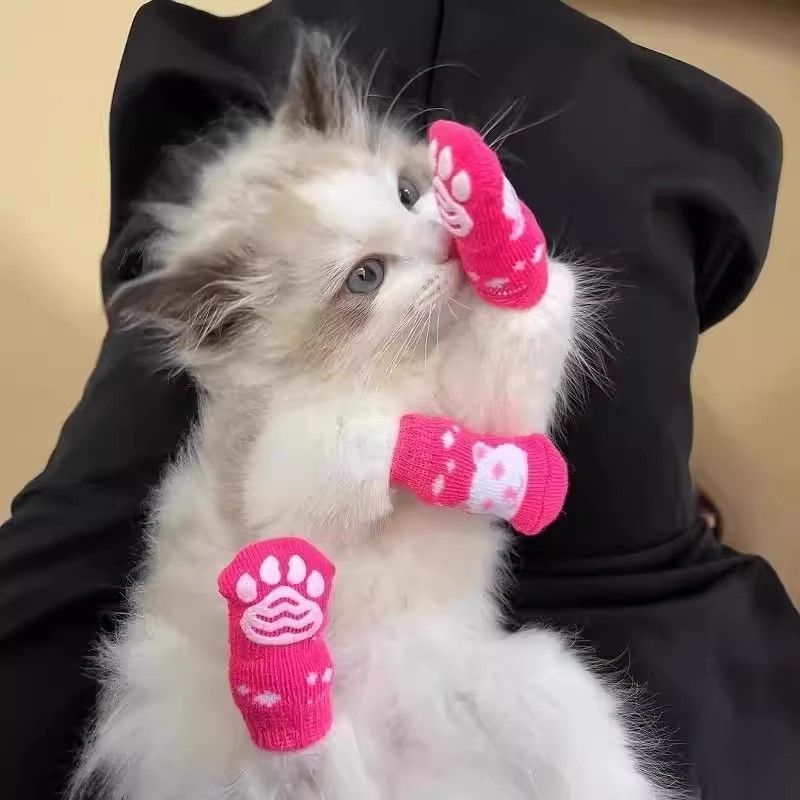 猫脚套宠物袜子爪套猫咪鞋子防抓防舔防滑防猫抓小狗防脏神器防掉