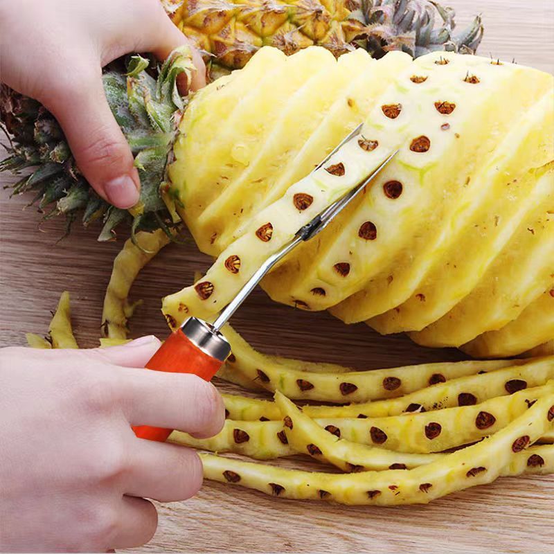 菠萝去眼神器挖眼三叉刀菠萝夹子镊子削皮工具挖眼器