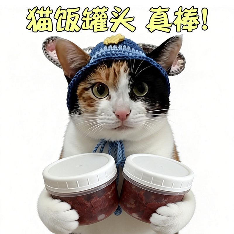 食品级冰箱密封保鲜盒自制猫饭罐头冻肉辅食冷藏分装收纳保鲜盒