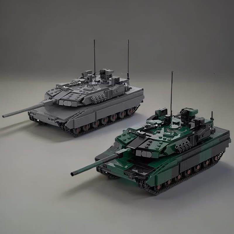 MOC-208666 豹2A8坦克军事系列模型益智男孩拼插积木玩具礼物套装